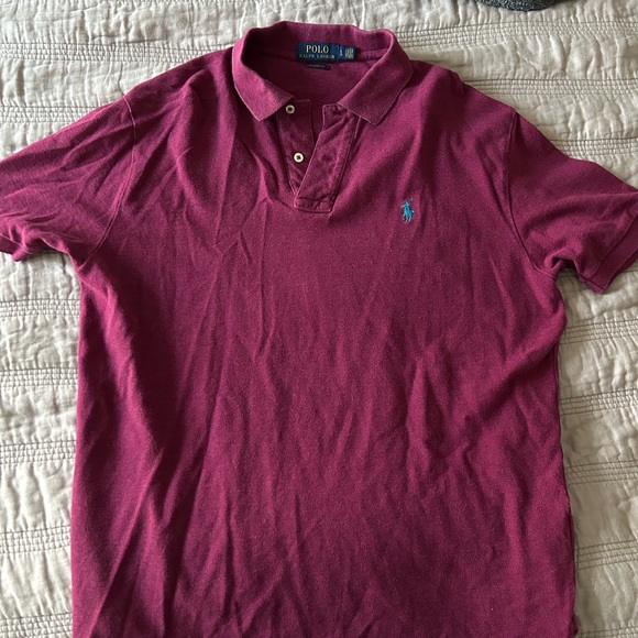 Polo by Ralph Lauren Men's Maroon Polo Shirt - Picture 1 of 4